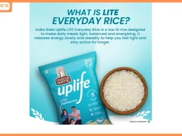 India Gate Foods Enters Low- Glycemic Index Rice Segment with Launch of India Gate Uplife Lite Everyday Rice