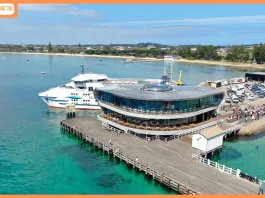 Australia's Most Ambitious Ferry Terminal Opens Entirely Over Port Phillip Bay