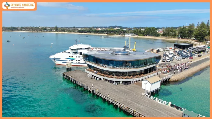 Australia's Most Ambitious Ferry Terminal Opens Entirely Over Port Phillip Bay