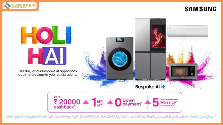 HOLI HAI! Samsung Announces Offers with Colourful Savings, Cashback and Easy Finance Offers on AI-Powered Home Appliances