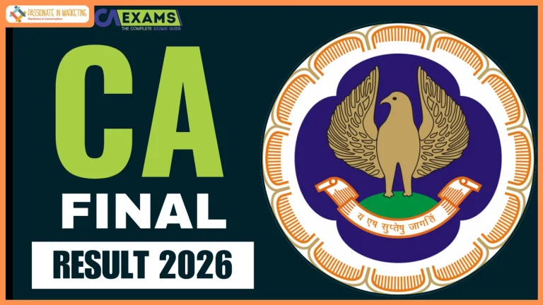 Result of CA Final Examination held in January 2026 Declared