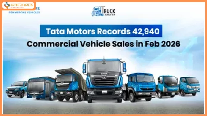 Tata Motors registered 32% growth YoY with total sales of 42,940 commercial vehicle units in February 2026