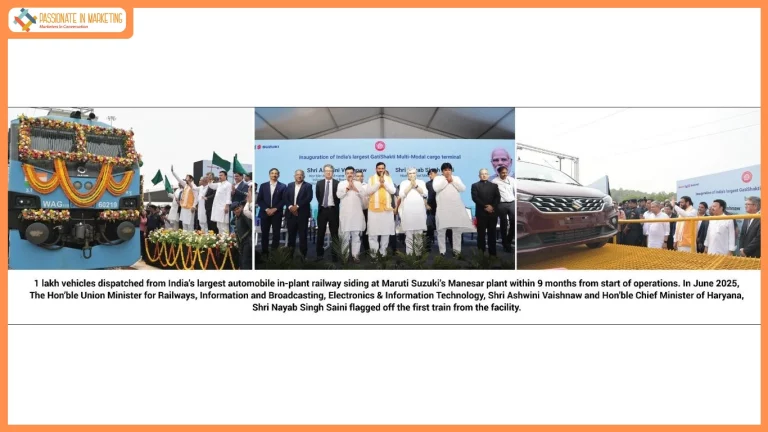 Strengthening Green Logistics: Maruti Suzuki’s Manesar in-plant automobile railway siding crosses a milestone of 1 lakh vehicle dispatches