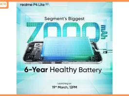 realme continues to lead in battery innovation, setting a new benchmark for battery in the segment with the realme P4 Lite 5G