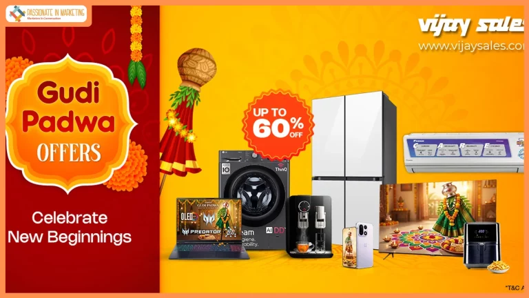 Vijay Sales announces Gudi Padwa Special Sale; Exciting Festive Deals with up to 60% Off on Electronics & Appliances at its Stores and eCommerce Website www.vijaysales.com