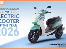Ampere Magnus Grand by Greaves Electric Mobility Wins Bike India Electric Scooter of the Year 2026 Ampere Magnus Grand by Greaves Electric Mobility Wins Bike India Electric Scooter of the Year 2026