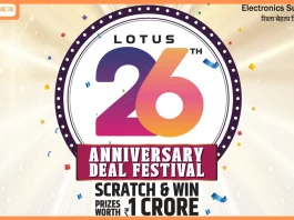 Lotus Electronics Celebrates 26th Anniversary with ₹1 Crore Rewards and Category-Wide Offers