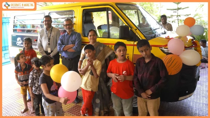 An 18-seater TATA Winger donated to an NGO to enable the safe transport of special children