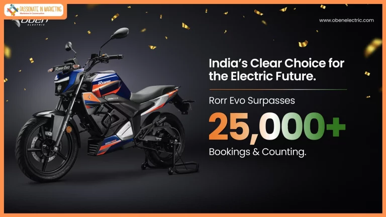 Oben Electric Disrupts India’s EV Motorcycle Market with 25,000+ Rorr Evo Bookings in Just 15 Days