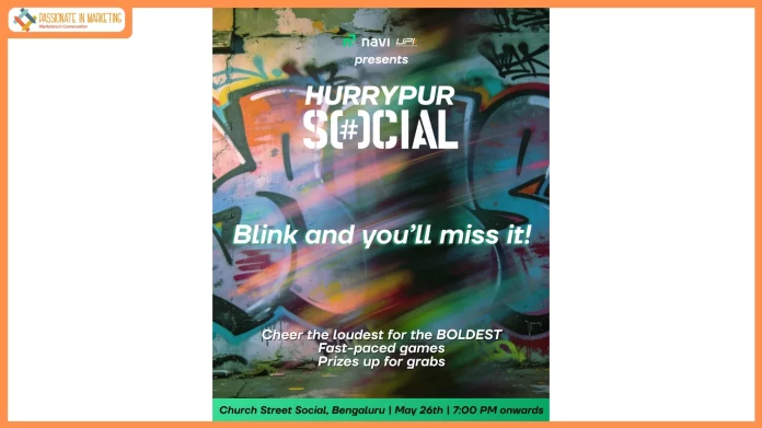 Navi UPI launches Hurrypur SOCIAL in Bengaluru with cricket-themed experiences and live RCB qualifier screening.