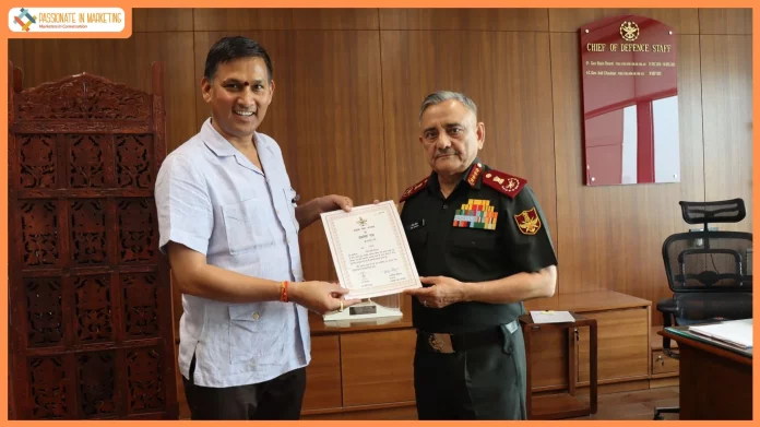 Manjeet Negi Honoured with Prestigious CDS Commendation Medal for Excellence in Defence Journalism