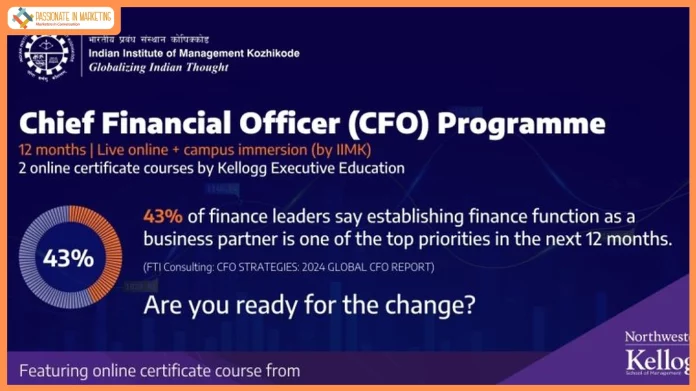 IIM Kozhikode and Emeritus commence Chief Financial Officer (CFO) Programme to drive strategic financial leadership; Features one online certificate Course from Kellogg Executive Education