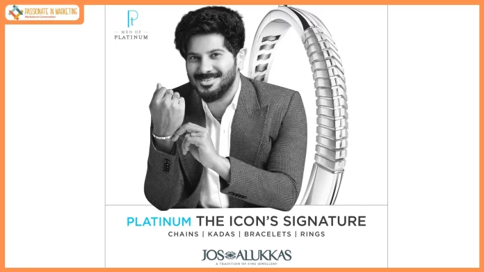 Jos Alukkas Launches Platinum Jewellery Campaign Featuring Dulquer Salmaan