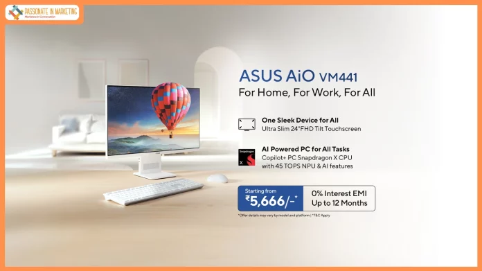 ASUS introduces industry’s first Snapdragon X powered AiO, brining AI first computing For Work, For Home, For All