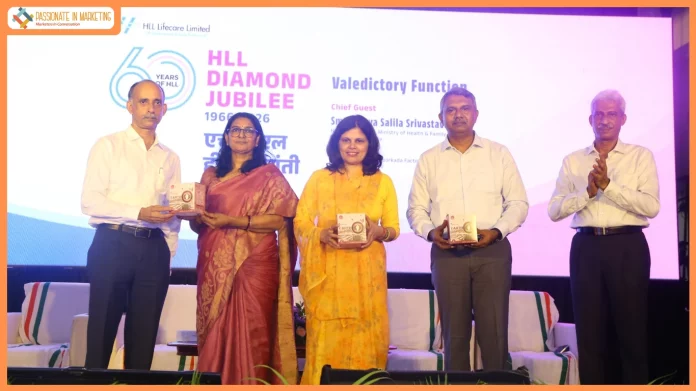 Union Health Secretary Punya Salila Srivastava Releases Special ₹60 Commemorative Coin to Mark HLL Diamond Jubilee