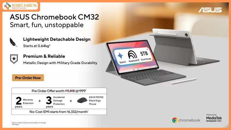 ASUS Expands Chromebook Portfolio in India with New AI-ready CM32 Detachable, CM14 and CM15