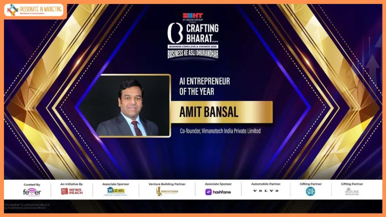 Amit Bansal, Co-Founder of VimanoTech, Honoured with ‘AI Entrepreneur of the Year’ Award at Crafting Bharat Awards 2026