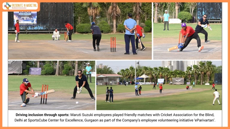 Maruti Suzuki hosts friendly matches with visually impaired cricketers as part of its employee volunteering CSR program