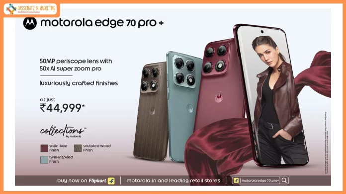 Motorola edge 70 pro+ goes on sale in India featuring Quad 50MP Pro-Grade Camera System with Sony LYTIA™ 710 imaging, 6500mAh battery, luxurious finishes and AI-powered MediaTek Dimensity 8500 Extreme performance starting at just ₹44,999*
