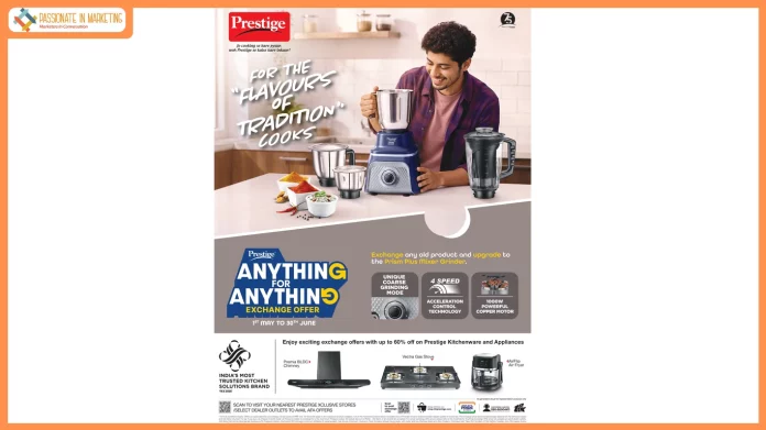 TTK Prestige Launches “Anything for Anything” Exchange Festival, Bringing Smarter Kitchen Upgrades to Consumers Across India