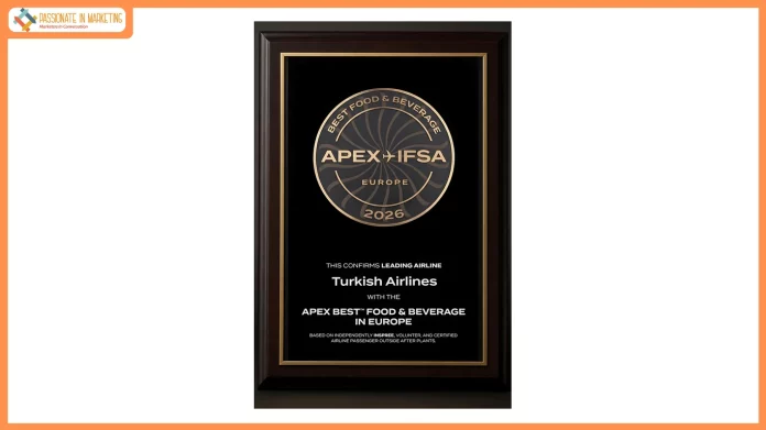 Turkish Airlines Wins 2026 APEX Best Food & Beverage in Europe Award for the Fifth Time