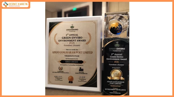 Adani Gangavaram Port Limited Wins GOLD award at the 2nd Annual Green Enviro Environmental Award 2026