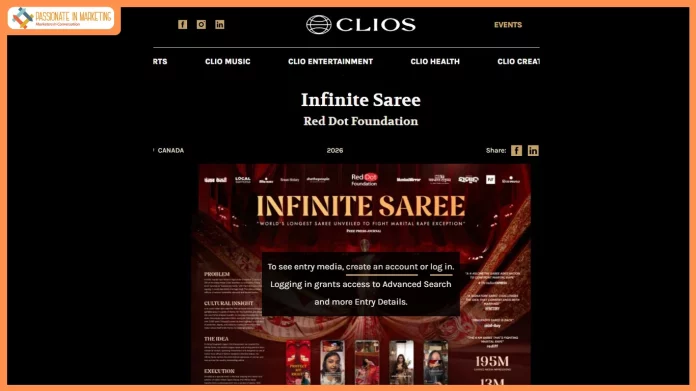 India’s ‘Infinite Saree’ Bags 14 Clios, including the Grand Clio, at the Clio Health Awards