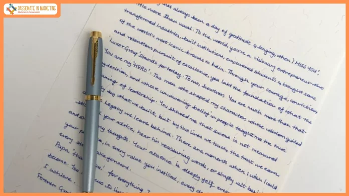A Daughter's Handwritten Tribute to Her Late Father Becomes the Emotional Heart of Parker's Father's Day Campaign