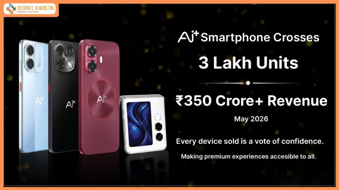 Ai+ Smartphone Crosses 3 Lakh Units and more than ₹350 Crore Revenue in May 2026