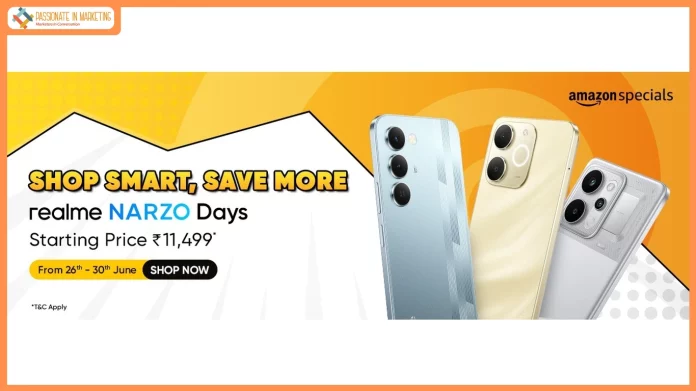 realme brings NARZO Days Sale on Amazon with Smartphone Deals Starting at INR 11,499 from 26th June