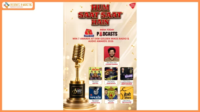 Aaj Tak Radio & India Today Podcasts Wins 7 Awards at e4m Golden Mikes 2026, Reinforcing Its Leadership in India's Podcasting Ecosystem