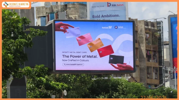 Kotak811 Expands Its Infinity Metal Debit Card to Five Colour Variants with a City-Wide OOH Push
