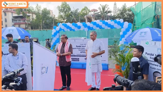 Assam CM flags off Purabi Dairy’s first export consignment of 5,627 litres of ice cream to Bhutan facilitated by APEDA
