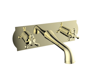 Trim Wall-Mounted Two-Handle Basin Mixer