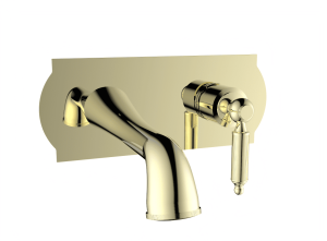 Trim wall-mounted single-handle basin mixer