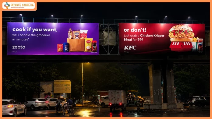 Zepto and KFC Intercept Commuters with Witty 