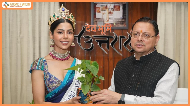 Chief Minister Pushkar Singh Dhami Honours Miss Universe Uttarakhand 2026 Anubha Vashisth
