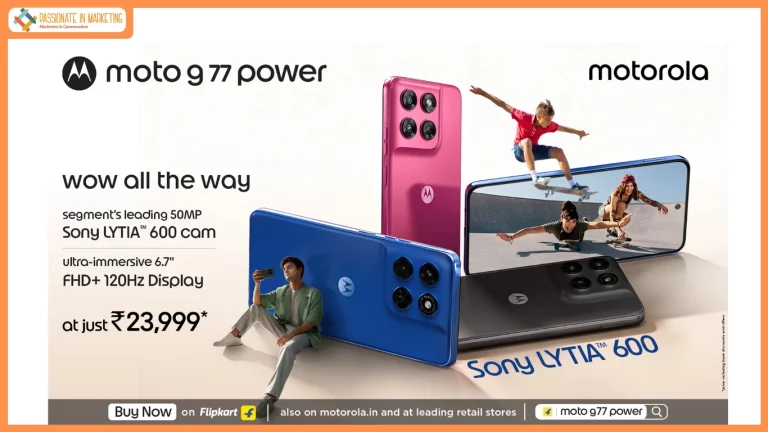 moto g77 POWER goes on sale as the Segment’s Leading Camera Phone featuring 50MP Sony LYTIA™ 600 Camera, Ultra-Immersive 6.72” FHD+ 120Hz Display, Massive 7000mAh Battery with Up To 3 Days Backup and Blazing Fast 5G Performance Starting at Just ₹23,999