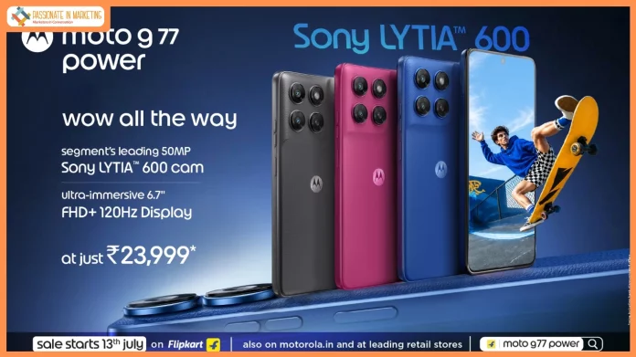 Motorola launches “moto g77 POWER” as the Segment's Leading Camera Phone with 50MP Sony LYTIA™ 600, Brilliant 6.72” FHD+ 120Hz Display, Massive 7000mAh Battery for Up To 3 Days Backup, and Blazing Fast 5G Performance for just Rs. 23,999*