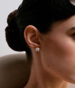 Emerald Cut Solitaire Stud Earrings