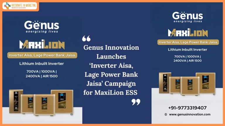 Genus Innovation Launches 'Inverter Aisa, Lage Power Bank Jaisa' Campaign, Reimagining Home Energy Storage Solution for Modern Consumers