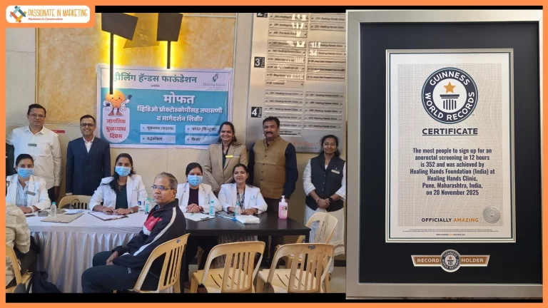 Healing Hands Foundation earns Guinness World Records recognition after 352 people undergo anorectal screening in 12 hours.