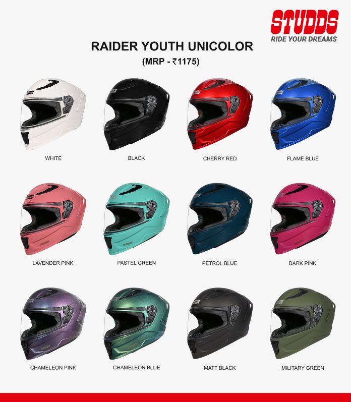 STUDDS Introduces Raider Youth, a Full-Face Helmet Designed for Young Riders and Petite Adults