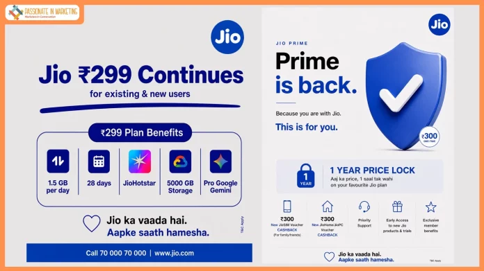 Jio Reintroduces Jio Prime with 1-Year Price Guarantee