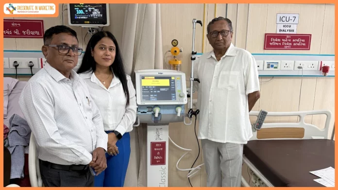 Jivraj9 Tea Group Donates Ventilator Worth ₹12 Lakh at New Sheth P. T. Multispeciality Hospital