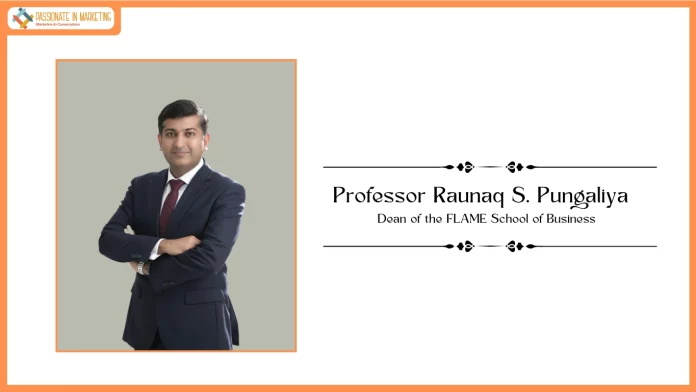Professor Raunaq S. Pungaliya as Dean of the FLAME School of Business