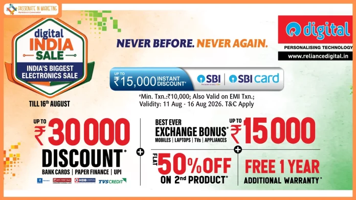 Reliance Digital Brings Digital India Sale Crazy Offers (D.I.S.C.O.)