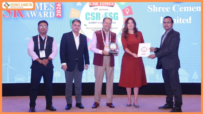 Shree Cement recognized for its contribution to rural & infrastructure development