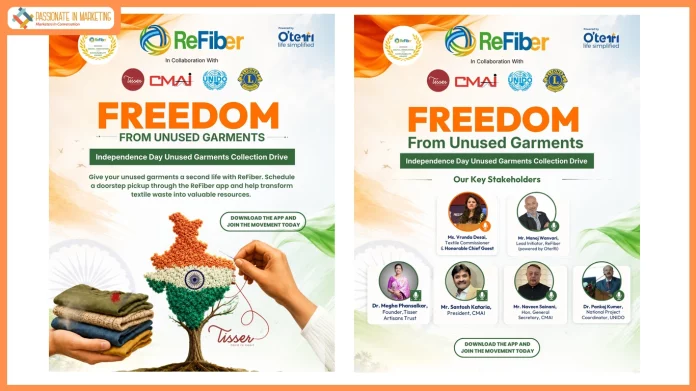 Textile Minister, Vrunda Desai Champion ‘Freedom from Unused Garments’ as ReFiber calls for Nationwide Garment Collection Drive