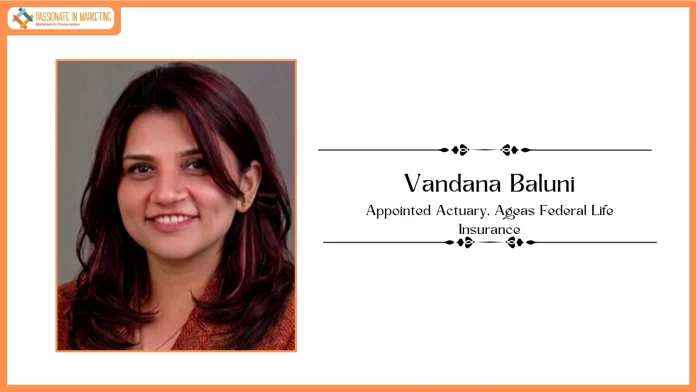 Ageas Federal Life Insurance Appoints Vandana Baluni as Appointed Actuary